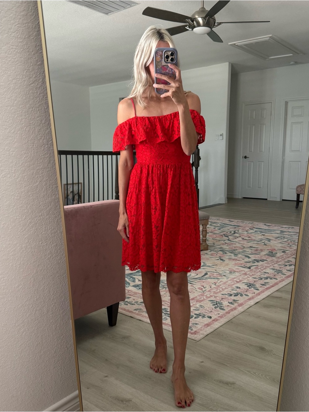 H&M women’s red dress size 2